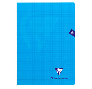 Cahier MIMESYS Piqué Polypro 21 x 29,7 cm 96 pages 90g Séyès Bleu CLAIREFONTAINE