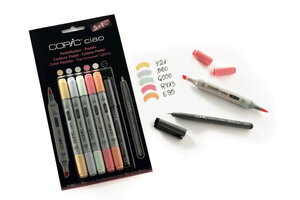 Set 5 marqueurs Copic Ciao Pastel + 1 Multiliner gratuit
