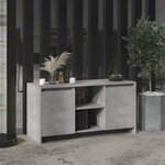 vidaXL Meuble TV Gris béton 102x37 5x52 5 cm Bois d'ingénierie