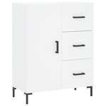 vidaXL Buffet haut Blanc 69 5x34x180 cm Bois d'ingénierie