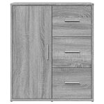 vidaXL Buffet sonoma gris 60x31x70 cm bois d'ingénierie