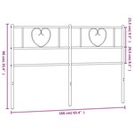 vidaXL Tête de lit métal noir 160 cm