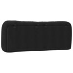vidaXL Coussin de tête de lit noir 140 cm tissu