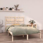 vidaXL Cadre de lit bois massif 150x200 cm très grand