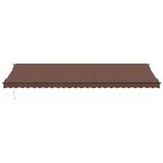 vidaXL Auvent manuel rétractable avec LED marron 600x350 cm