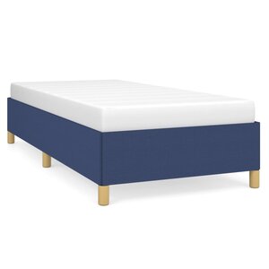 vidaXL Cadre de lit Bleu 90x190 cm Tissu