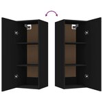 vidaXL Armoire murale Noir 34 5x34x90 cm Bois d'ingénierie