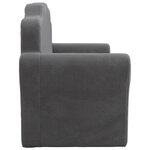 vidaXL Canapé pour enfants 2 places anthracite peluche douce