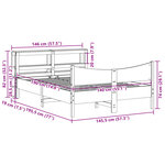 vidaXL Cadre de lit avec tête de lit cire marron 140x190cm bois de pin