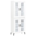 vidaXL Buffet haut Blanc 69 5x34x180 cm Bois d'ingénierie