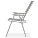 vidaXL Ensemble à manger d'extérieur 8 Pièces Acier et textilène Gris