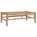vidaXL Salon de jardin 5 Pièces avec coussins blanc crème bambou