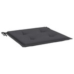 vidaXL Coussins de chaise de jardin lot de 2 anthracite 50x50x3 cm