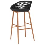vidaXL Chaises de bar lot de 4 noir