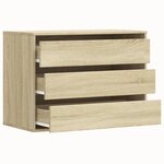 vidaXL Commode d'angle chêne sonoma 80x41x58 cm bois d'ingénierie