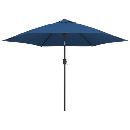 vidaXL Parasol d'extérieur avec poteau en métal 300 cm Azuré