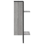 vidaXL Étagère murale avec barre sonoma gris 30x25x65 cm