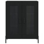 vidaXL Buffet haut Noir 69 5x34x180 cm Bois d'ingénierie