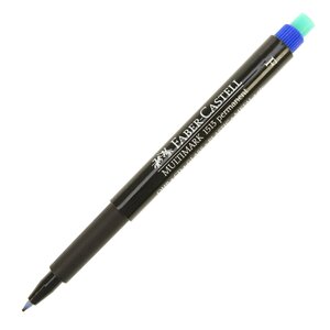 Marqueur 'MULTIMARK CD 12', permanent F, bleu FABER-CASTELL