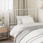 vidaXL Tête de lit métal blanc 100 cm