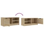 vidaXL Meuble TV Chêne sonoma 80x35x36 5 cm Bois d'ingénierie