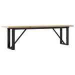 vidaXL Table basse cadre en O 160x40x45 5 cm bois de pin massif fonte