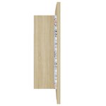 vidaXL Armoire à miroir à LED de bain Chêne sonoma 60x12x45 Acrylique