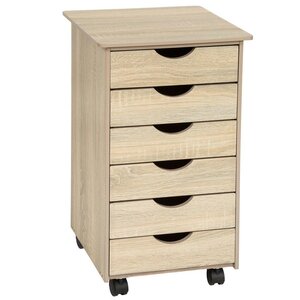 Caisson de bureau meuble en bois marron chêne clair 0508103