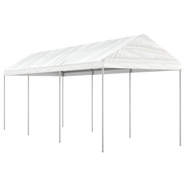 vidaXL Belvédère avec toit blanc 6 69x2 28x2 69 m polyéthylène