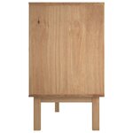 vidaXL Buffet OTTA Marron et gris 113 5x43x73 cm Bois massif pin