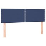 vidaXL Sommier à lattes de lit avec matelas LED Bleu 140x190 cm Tissu