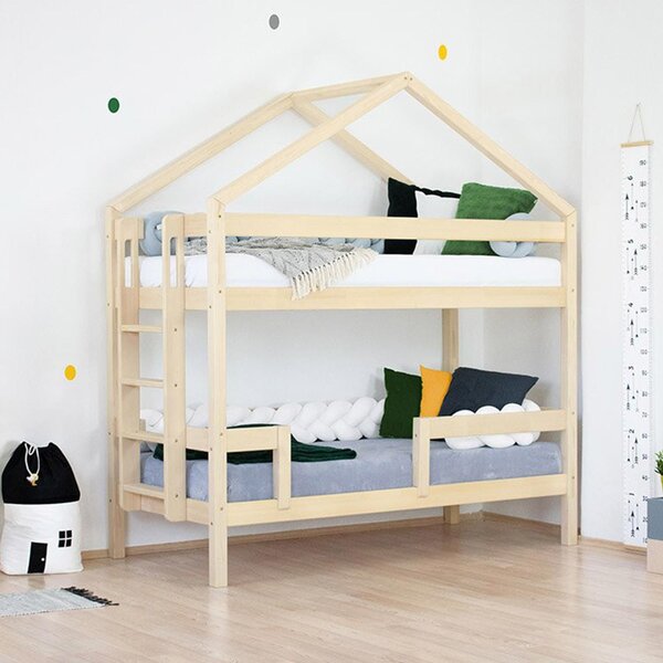 Lits cabane superposés KILI 90 x 200 verni