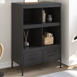 vidaXL Buffet haut noir 68x39x101 5 cm acier laminé à froid