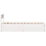 vidaXL Cadre de lit sans matelas blanc 90x200 cm bois de pin massif