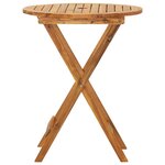 vidaXL Mobilier à dîner de jardin pliable 3 Pièces Bois d'acacia solide