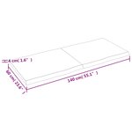 vidaXL Dessus de table bois massif non traité bordure assortie