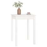 vidaXL Table à manger Blanc 55x55x75 cm Bois massif de pin
