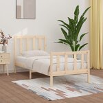 vidaXL Cadre de lit sans matelas 90x200 cm bois massif