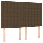 vidaXL Sommier à lattes de lit avec matelas Marron foncé 140x190 cm