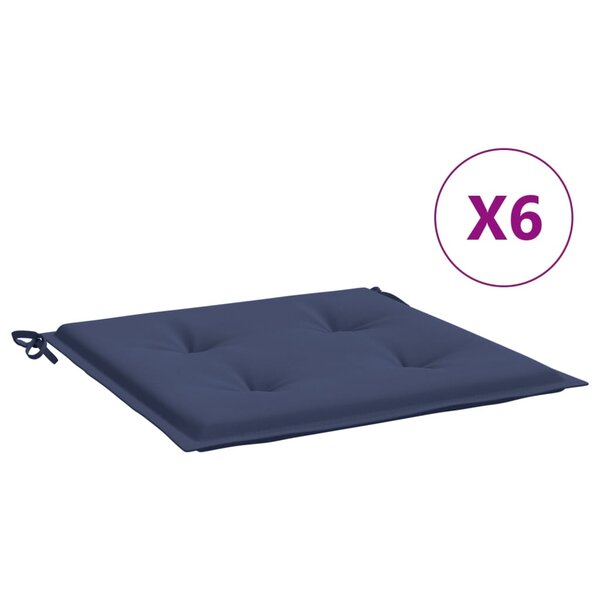 vidaXL Coussins de palette lot de 6 bleu marine 50x50x3cm tissu oxford