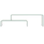 vidaXL Ensemble de table basse 2 Pièces 90x30x20/110x30x40cm Verre trempé