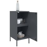 vidaXL Buffets 2 Pièces anthracite 36x39x79 cm acier laminé à froid