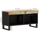 vidaXL Meuble TV 85x33x43 5 cm bois massif de récupération