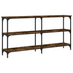 vidaXL Table console chêne fumé 150x29x75 cm bois d'ingénierie