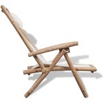 vidaXL Chaise de terrasse d'extérieur Bambou