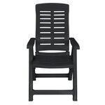 vidaXL Ensemble à manger d'extérieur 9 Pièces Plastique Anthracite