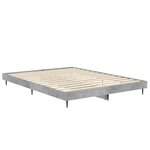 vidaXL Cadre de lit gris béton 135x190 cm bois d'ingénierie