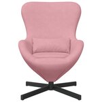 Fauteuil Œuf en Velours Rose