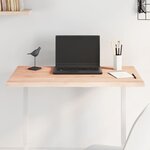 vidaXL Dessus de table bois chêne massif non traité bordure assortie
