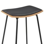 vidaXL Mobilier de bar 3 Pièces Acier Noir